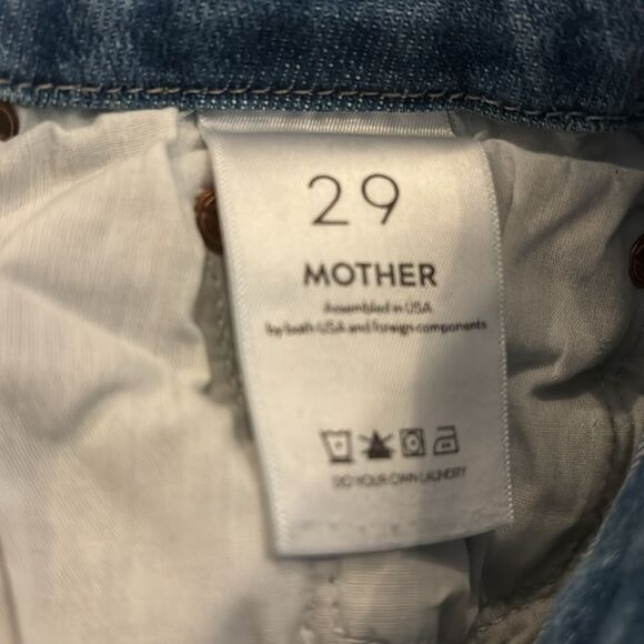 Mother High Waisted Looker Ankle Fray Thrilling Shots Distressed Cotton Size 29 - Picture 5 of 7